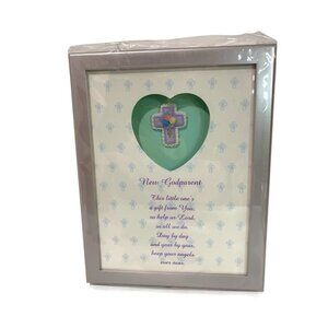 Enesco New Frame Shadowbox New Godparent Gift Tabletop or Wall Hanging